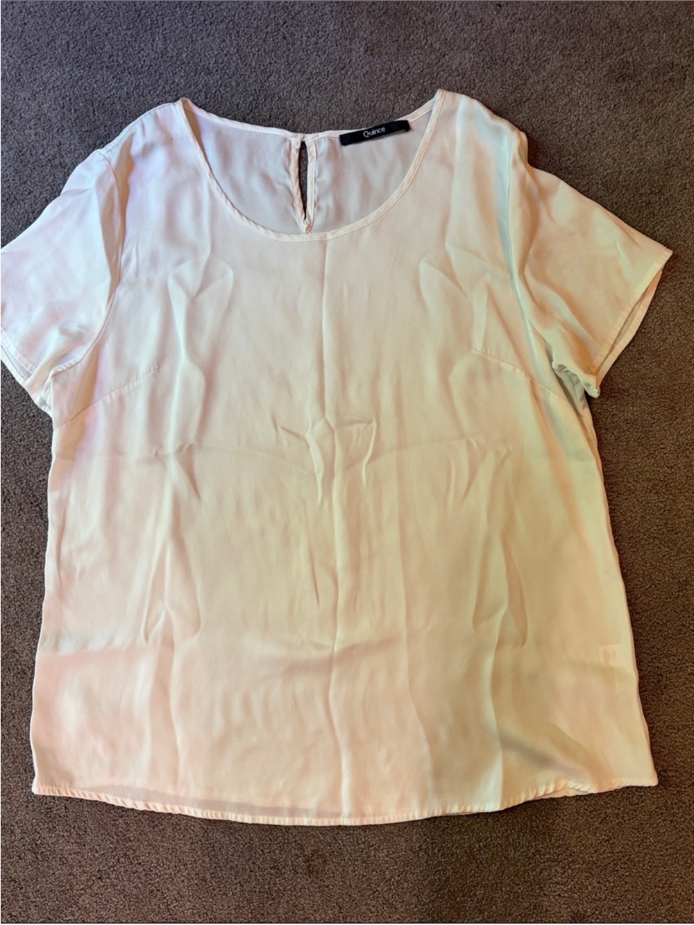 Quince Ivory Short Sleeve Scoop Neck Tee
